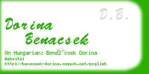 dorina benacsek business card